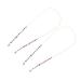 FOMIYES 4 pieces mask anti-drop chain shot glasses glass lanyard holder face mask man glasses chain artificial pearl