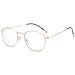 Vevesmundo blue light filter reading glasses metal retro men women reading aid visual help anti blue light glasses with starch 1 piece of gold reading glasses 2.0 x