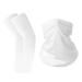 Gleavi chiffon-hijab 1 set sleeve-banda yoga-lift sporty front ligaments veil strap ligament landrel sun-arm cooling sleeves yoga stirring band scarf chiffon-scarf 45x24cm white
