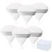 6 Pieces Powder Puff Face Triangle Makeup Puff Velour Soft Washable Cosmetic Foundation Puffs with Storage Box for Loose Powder Mineral Powder Body Powder Makeup Tool (White)