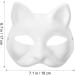 Upkoch 2 Pack Cat Mask - DERIAN-FUCHS-MASKE White DIY Paintable Animal Mask for Cosplay Easter Party & Masquerade Costumes - Buy Online on GoSupps.com