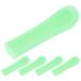 FRCOLOR Ear Spoon Replacement Accessories 5pcs Silicone Ear Cleaner Tips Reusable Ear Spoon Tips Covers Sleeve Ear Wax Removal Tool (Light Green)