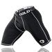 Gold BJJ Jiu Jitsu Compression Shorts - Base Layer for Gi and No-Gi Grappling - Martial Arts Short Black Medium