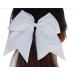 Kenz Laurenz White Cheer Bow - Perfect Gift for Girls and Women | Cheerleading Softball Team Bow with Ponytail Holder | Strong Hair Ties Bands Elastics - Buy Online on GoSupps.com
