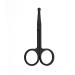 OUSIKA Nose Hair Trimmer Nose Hair Scissors Mini Stainless Steel Round Head Beauty Trimmer Nose Hair Trimmer Portable Ergonomics Nose Hair Cutter Trimmers (Color : Black)