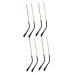Healeved glasses 4 pairs of glasses legs glasses replacement thin padding repair set for glasses screws Shoe clips sunglass clips spare bars for glasses suite metal men and women glass goldenx2st 14x3cmx2pcs