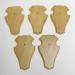 Generisch 5 pieces REH Troph enschilder Stumpf klein in Eiche Hell AF 19 cm x 11 cm