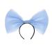 JSGHGDF Elegant Bowknot Hairband Delicate Decoration Hairpin Oversized Bow Knot Headband Ornament Headwear for Women and Girls Blue