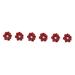 CALLARON 1pair Earrings Symmetrical Ear Rings Resin Ear Rings The Flowers White Miss mediumx3pcs Redx3pcs