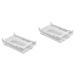 jojofuny 2pcs Out Holder Fridge Bin Eggs Hanging Container Refrigerator Drawer Egg Storage Tray re-usable Whitex2pcs 30.5X20X8.5cmx2pcs