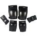 QLAEN Sports Knee Elbow Wrist Pad Guards Set of 3 for Roller Skates Cycling Skateboard - Buy Online on GoSupps.com