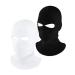 WILLBOND 2 Pieces Knitted Full Face Cover 2-Hole Winter Ski Balaclava Face Covering for Adult Supplies Black, White