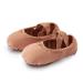 URDOGSL Girls Ballet Shoes Stretch Canvas Dance Slippers Split Sole No-Tie Dance Shoes for Toddler/Little Kid/Big Kid 8 Toddler Tan