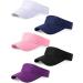 5 Pcs Sports Sun Visor Hats Visor Women Men Golf Visors Hat for Men Adjustable Visor Cap Athletic Visor Hat for Men Women Navy, Black, White, Pink, Purple