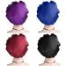 LADES Silk Satin Bonnet-4 Packs Women Satin Hair Bonnet for Curly Hair Satin Bonnet Silk Sleep Cap Silk Hair Wrap for Sleeping Black Hair Black+Purple+Red+Sapphire blue - Buy Online on GoSupps.com