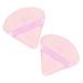2 pieces powder quack triangle powder quaste soft make-up powder quaste reusable powder quack triangle dry wet velor puff for loose powder daily make-up foundation cream blush (pink) pink
