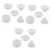 STOBOK 12 Pcs Soap Molds Silicone Square Mold Silicone Molds Jewelry Coaster Mold Silicone Casting Mold Dolls Heads for Crafts Diamond Resin Mold Resin Molds White Crystal Suite Whitex3pcs Mx3pcs