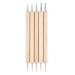 Bontannd 5 Pieces 2 Way Wooden Dotting Pen Set Marching Insulation Tool Nail Art Dot Dotting Tools Kit