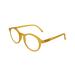 Calabria ZT-1662 Round Reading Glasses +1.50 Yellow Men Women Trendy Stylish Single Power Readers Vintage Eyeglasses TR90