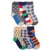 Jefferies Socks boys Fun Colorful Dress Crew Socks 6 Pair Pack Medium Multi