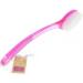 Pink Bath Brush - Transparent Light Pink Sauna Brush with Long Handle | Durable Plastic Shower Tool for Exfoliation - Buy Online on GoSupps.com