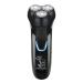 MOOSE TRI EDGE Men's Electric Rotary Shaver - Beard Trimmer Wet/Dry Body Razor Head & Face Groomer Cordless USB Rechargeable Ideal Gift for Husband Dad Boyfriend - Black