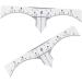 FOMIYES Scale Ruler 20 Pcs Makeup Gadgets Eyebrow Ruler Eyebrow Shaper Kit Guide Makeup Ruler Stickers Make up Eyebrow Tools - Buy Online on GoSupps.com