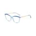 Retro Cat Eye Blue Light Blocking Reading Glasses for Men Women Trendy Large computer readers Anti Eyestrain Glasses (Color : Blue Size : 1.5x)