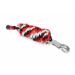 Connection trick for horses and ponies start hard pp rope 2m with classic carabiner hook and panic (black/red/white panic) black/red/white panic hooks