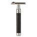 M HLE Rocca traditional safety razor - Safety razor with closed comb - Handle made of black stainless steel