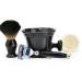 4 Pc Mens Shaving Kit 5 Edge Razor With Black Badger Hair Shaving Brush Soap and Shaving Mug Set For Men