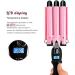 Curling Iron 3 Barrel Dual Voltage Hair Crimper with LCD Temp Display-Temperature Adjustable Portable Hair Waver Heats Up Quickly Ceramic Tourmaline Triple Barrels (Pink) - Buy Online on GoSupps.com