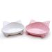 Lorde Cat Bowl, Shallow Cat Food Bowls,Wide Cat Dish,Non Slip Cat Feeding Bowls,Cat Food Bowl for Relief of Whisker Fatigue Pet Food & Water Bowls Set of 2 white/pink