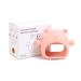 Baby Little Bear Silicone Teething Toys for 3-6 6-12 Months Infants Anti-Dropping Hand Wrist Teether Mitten Sensory Chew Toy for Baby Sucking Biting Needs. (Pink)