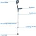 Adjustable Forearm Crutches for Adults Aluminum Ergonomic Lightweight Canes Walkers for The Elderly and Disabled Applicable Height: 4.5ft-6.2ft (Color : Silver (1 Pair)) Anniversary Lucky Star - Buy Online on GoSupps.com