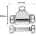 Sew on Metal Pants Hook and Eye Closures Set - Dark Nickel, 0.7 Wide x 0.8 Long - Pack of 4 - Buy Online on GoSupps.com