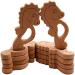 Wendysun 5pcs Cartoon Wood Teether - Natural Animal Hippocampus Shape Baby Teething Toy - Buy Online on GoSupps.com