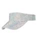 Gudessly Shiny Rhinestones Sport Sun Visor Adjustable Summer Cap Visor Caps for Women Men White