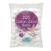 200 Cotton Wool Balls 100% Soft and Fluffy Sterile Pure Cotton Balls for Babies and Adults in a Nice Cotton Storage Bag. by Cotton Tree