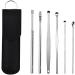 Valink Ear Cleaning Set 6-Part Innovative Tool Kit for Adults & Children | Feather-Ear Cleaner with Storage Bag - Unisex Black - Buy Online on GoSupps.com