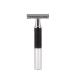 M HLE NEO safety razor|double edge safety razor for beginners and experienced shavers|sustainable eco-friendly and reusable|for men and women|chrome with black silicone grip handle