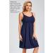 Sosolism Women's Dark Blue Nursing Nightdress - Padded Lace Trim Maternity Dress - Buy Online on GoSupps.com