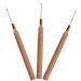 Wooden Handle Hook Needle/Micro Rings Needle/Hair Tools For Micro Rings Hair Extensions