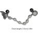 Fashionable Ear Studs Ear Pins Ear Piercing Jewelry Ear Bone Nail Chain Ear Stud Alloy Material Gift for Girls and Women - Buy Online on GoSupps.com