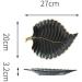 Fruit Dish Gold Plating Ceramic Plate Set Fashion Maple Leaf Design Jewelry Tray Tableware Accessories Dim Sum Fruit Plate Kitchen Dining Dish Black S - Buy Online on GoSupps.com