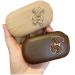 Miedeon Elegant contact lens container 2 pieces contact lenses Etui Servic contact lens container practically travel contact lens container contact lenses accessories set (light brown)