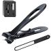 BYCUFF Nail Clipper Set Thick Toenail & Fingernail Cutter with Wide Jaw Opening Stainless Steel Nail File Ingrown Manicure Pedicure Kit for Men & Women Black - Buy Online on GoSupps.com