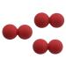 Fomiyes 3st peanut ball mobility peanut relaxation ball double massage yoga-ball muscle roll Massage ball peanut yoga roller peanut balls massage ball fascia ball fitness red
