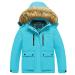 Pursky Girl's Waterproof Ski Jacket Kids Winter Snow Coats Fleece Raincoat Parka 10-12 Years Blue