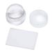 Tixiyu Clear Silikon Jelly Stamper Clear Silicon Nail Art Stamp Set with Lid and Schaber Transparent Stamping Seal Set Nail Art Stamping Stamping Tools